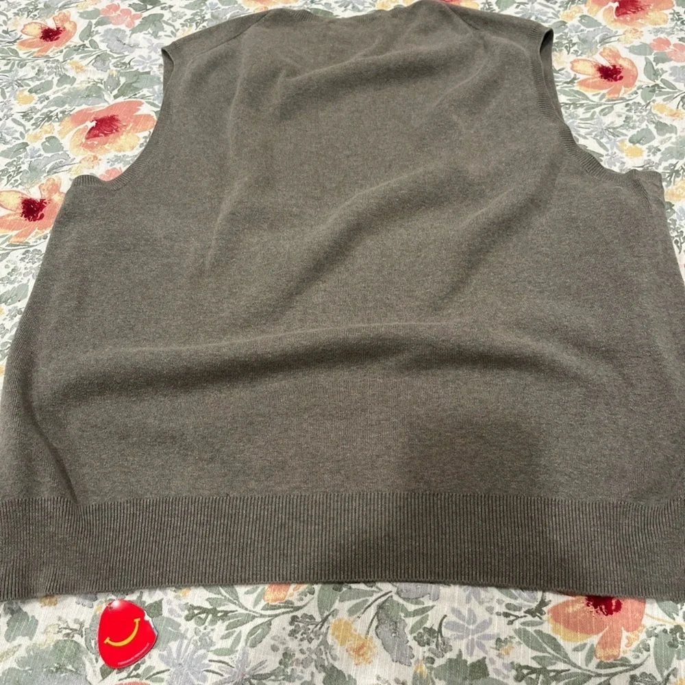 Vintage Polo Ralph Lauren Pima Cotton Sweater Vest Mens XL Gray V Neck Classic